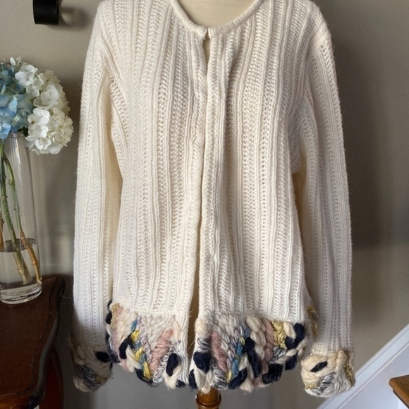 Grace Continental Ivory Knitted Cardigan xs/sm - Picture 1 of 7